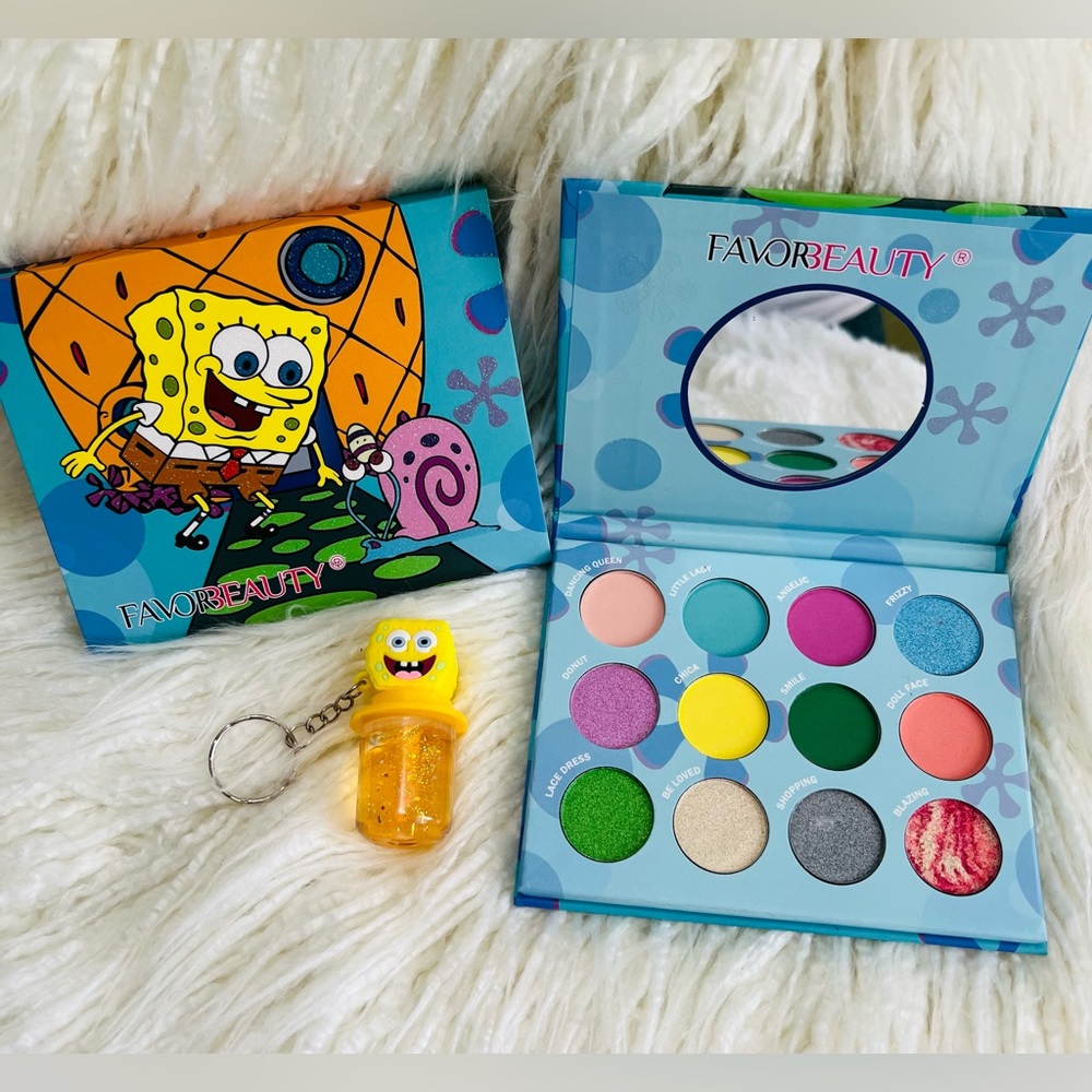 New FavorBeauty SpongeBob Bundle. Pallet + lip gloss.